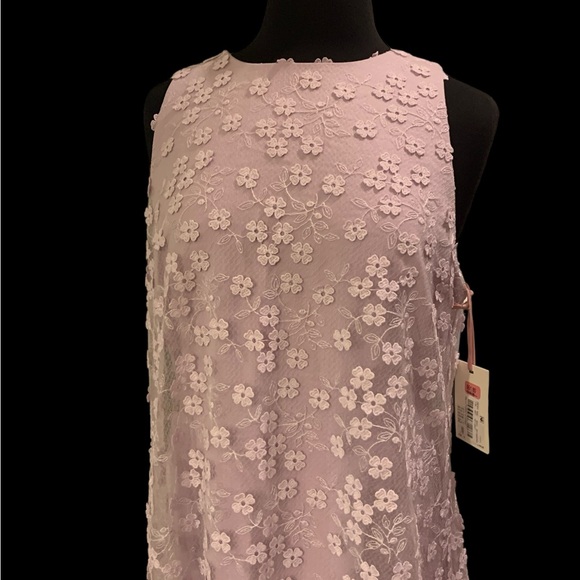 Alex Marie Lilac Lace Overlay Dress - Picture 3 of 13